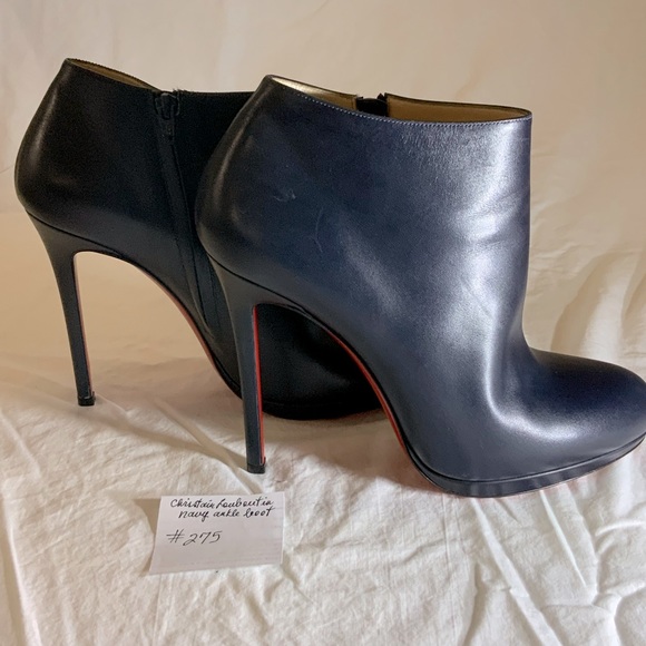 Christian Louboutin Bella Top 120 Calf V050 Night.  Size 41.  Navy - Picture 1 of 9